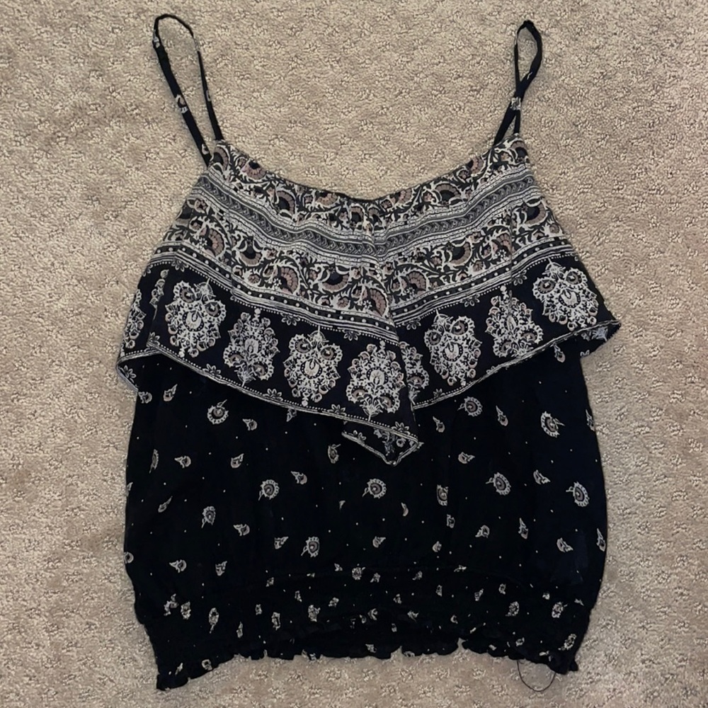 American Eagle cropped blouse, small